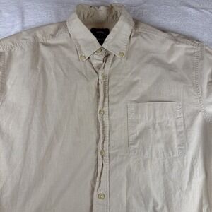 Saugatuck‎ Dry Goods Button Up Shirt Men's Large Khaki Utility Work Shirt